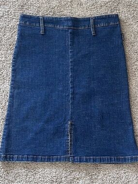 90s/2000s vintage Watch L.A. dark wash denim midi skirt Size XL